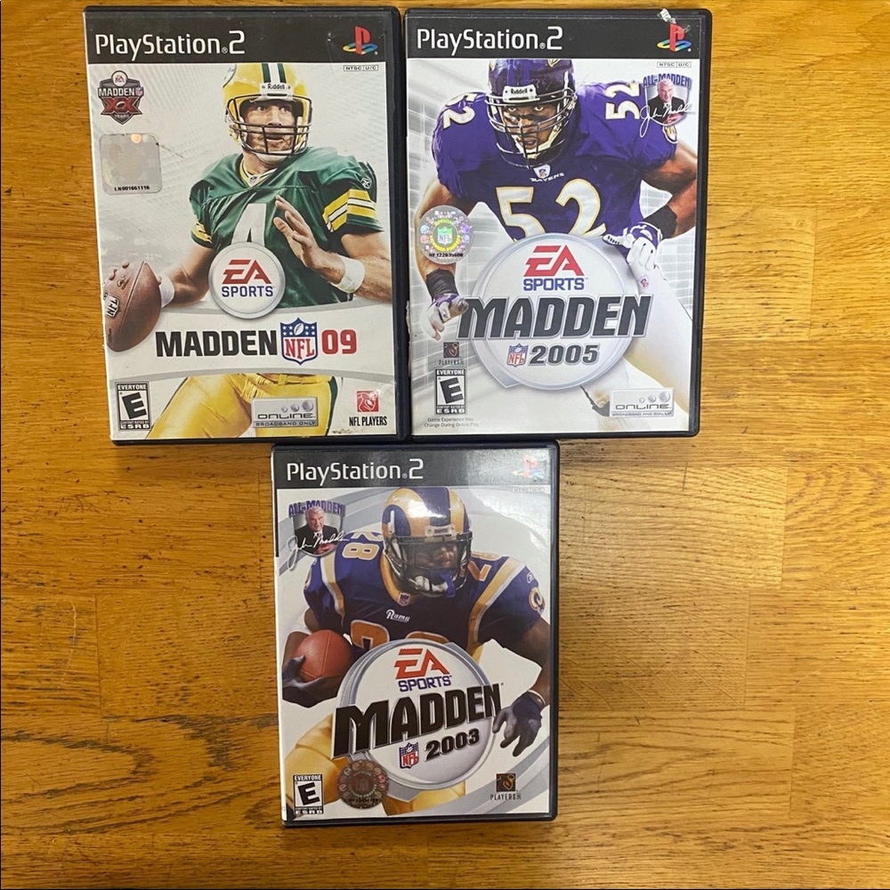 Playstation 2 PS2 Madden NFL Lot Of 3 Games